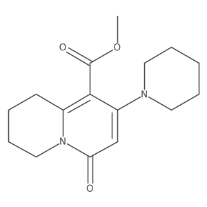 Methyl 6-oxo-8-(piperidin-1-yl)-2,3,4,6-tetrahydro-1H-quinolizine-9-carboxylate结构式