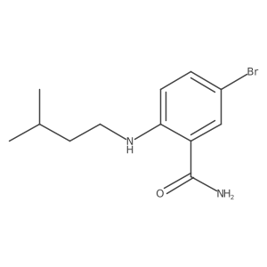 5-Bromo-2-[(3-methylbutyl)amino]benzamide结构式