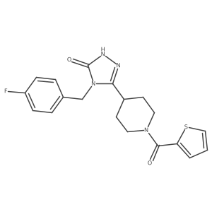 4-(4-fluorobenzyl)-5-[1-(2-thienylcarbonyl)piperidin-4-yl]-2,4-dihydro-3H-1,2,4-triazol-3-one Structure