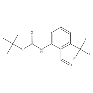 tert-Butyl (2-formyl-3-(trifluoromethyl)phenyl)carbamate结构式