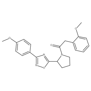 3-(4-Methoxyphenyl)-5-{1-[(2-methoxyphenyl)acetyl]pyrrolidin-2-yl}-1,2,4-oxadiazole Structure