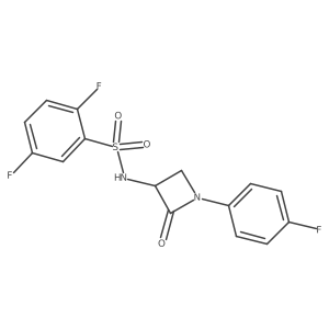2,5-difluoro-N-[1-(4-fluorophenyl)-2-oxoazetidin-3-yl]benzene-1-sulfonamide Structure