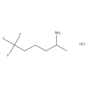 6,6,6-Trifluorohexan-2-amine hydrochloride结构式