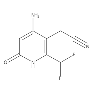 2-(4-Amino-2-(difluoromethyl)-6-hydroxypyridin-3-yl)acetonitrile结构式
