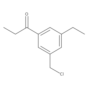 1-(3-(Chloromethyl)-5-ethylphenyl)propan-1-one Structure