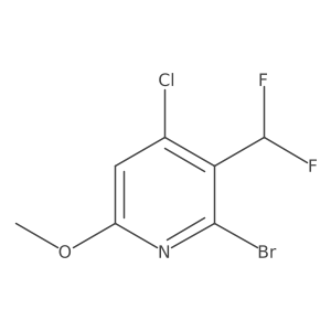 2-Bromo-4-chloro-3-(difluoromethyl)-6-methoxypyridine Structure