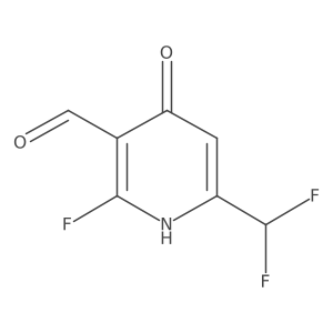 3-Pyridinecarboxaldehyde, 6-(difluoromethyl)-2-fluoro-4-hydroxy- Structure
