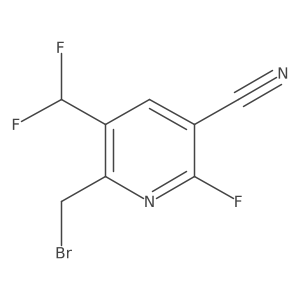 2-(Bromomethyl)-5-cyano-3-(difluoromethyl)-6-fluoropyridine结构式