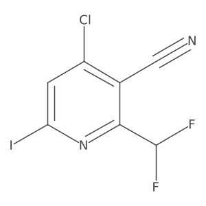 4-Chloro-2-(difluoromethyl)-6-iodonicotinonitrile Structure