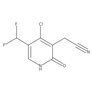 2-(4-Chloro-5-(difluoromethyl)-2-hydroxypyridin-3-yl)acetonitrile结构式