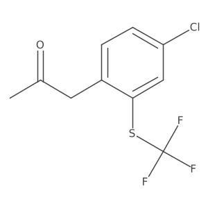 1-(4-Chloro-2-(trifluoromethylthio)phenyl)propan-2-one结构式