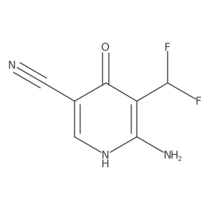 6-Amino-5-(difluoromethyl)-4-hydroxynicotinonitrile结构式