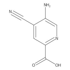 5-Amino-4-cyanopyridine-2-carboxylic acid结构式