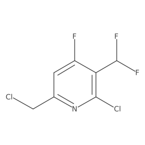 2-Chloro-6-(chloromethyl)-3-(difluoromethyl)-4-fluoropyridine Structure