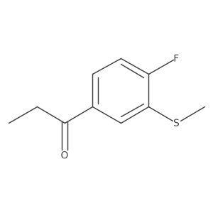 1-(4-Fluoro-3-(methylthio)phenyl)propan-1-one结构式