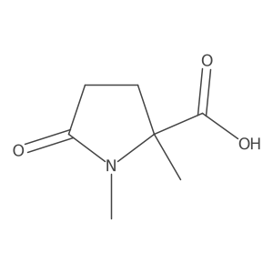 1,2-Dimethyl-5-oxopyrrolidine-2-carboxylic acid Structure
