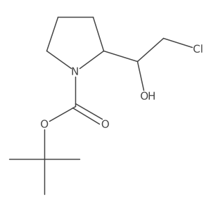 Tert-butyl 2-(2-chloro-1-hydroxyethyl)pyrrolidine-1-carboxylate Structure