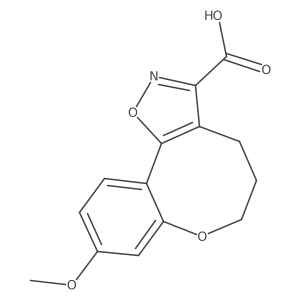 13-methoxy-3,10-dioxa-4-azatricyclo[9.4.0.02,6]pentadeca-1(11),2(6),4,12,14-pentaene-5-carboxylic acid Structure