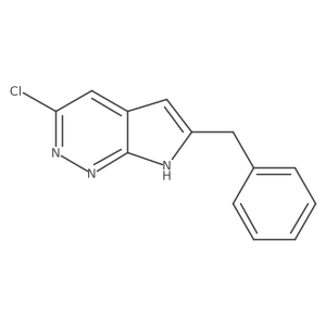 6-benzyl-3-chloro-7H-pyrrolo[2,3-c]pyridazine结构式