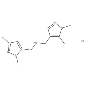 1-(1,3-dimethyl-1H-pyrazol-5-yl)-N-[(1,5-dimethyl-1H-pyrazol-4-yl)methyl]methanamine Structure