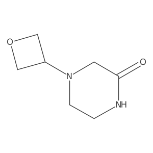 4-(3-Oxetanyl)-2-piperazinone结构式