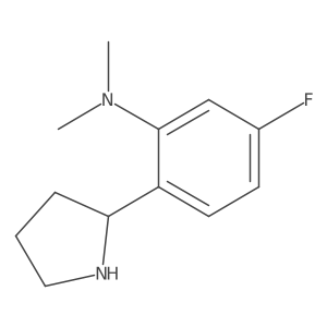 5-fluoro-N,N-dimethyl-2-(pyrrolidin-2-yl)aniline Structure