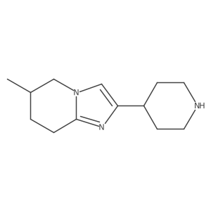 4-{6-methyl-5H,6H,7H,8H-imidazo[1,2-a]pyridin-2-yl}piperidine结构式
