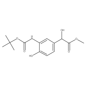 Methyl 2-(3-{[(tert-butoxy)carbonyl]amino}-4-hydroxyphenyl)-2-hydroxyacetate结构式