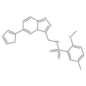 2-methoxy-5-methyl-N-((6-(thiophen-2-yl)-[1,2,4]triazolo[4,3-b]pyridazin-3-yl)methyl)benzenesulfonamide Structure
