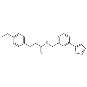 N-((2-(furan-2-yl)pyridin-4-yl)methyl)-3-(4-(methylthio)phenyl)propanamide结构式
