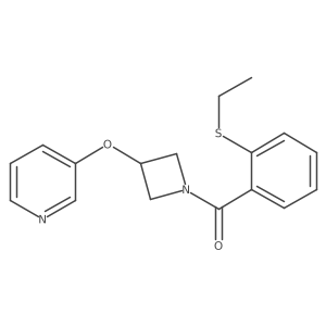 (2-(Ethylthio)phenyl)(3-(pyridin-3-yloxy)azetidin-1-yl)methanone结构式