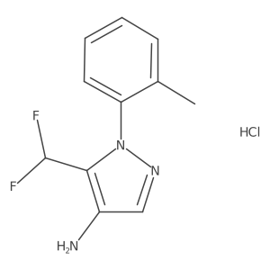 5-(difluoromethyl)-1-(2-methylphenyl)-1H-pyrazol-4-amine hydrochloride Structure
