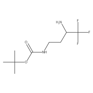 tert-butyl N-(3-amino-4,4,4-trifluorobutyl)carbamate Structure