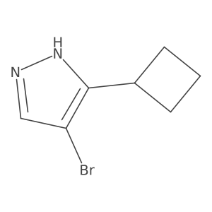4-Bromo-5-cyclobutyl-1H-pyrazole结构式