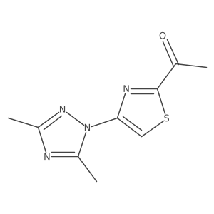1-[4-(dimethyl-1H-1,2,4-triazol-1-yl)-1,3-thiazol-2-yl]ethan-1-one Structure