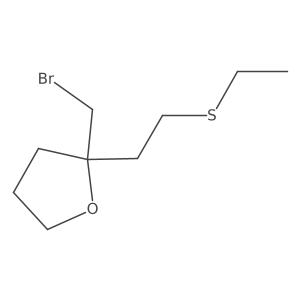 2-(Bromomethyl)-2-[2-(ethylsulfanyl)ethyl]oxolane结构式