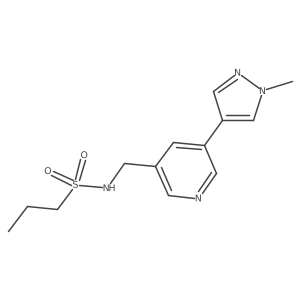 N-((5-(1-methyl-1H-pyrazol-4-yl)pyridin-3-yl)methyl)propane-1-sulfonamide Structure