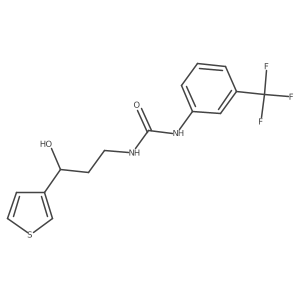 1-(3-Hydroxy-3-(thiophen-3-yl)propyl)-3-(3-(trifluoromethyl)phenyl)urea Structure