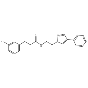 3-(3-chlorophenyl)-N-{2-[4-(pyridin-4-yl)-1H-pyrazol-1-yl]ethyl}propanamide结构式