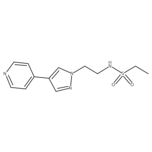N-{2-[4-(pyridin-4-yl)-1H-pyrazol-1-yl]ethyl}ethane-1-sulfonamide结构式
