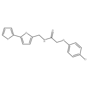 2-(4-chlorophenoxy)-N-((5-(thiophen-2-yl)furan-2-yl)methyl)acetamide Structure