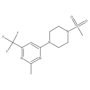 2-Methyl-4-(4-(methylsulfonyl)piperazin-1-yl)-6-(trifluoromethyl)pyrimidine Structure