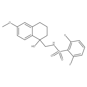 2,6-difluoro-N-((1-hydroxy-6-methoxy-1,2,3,4-tetrahydronaphthalen-1-yl)methyl)benzenesulfonamide Structure