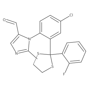 1H-Imidazole-5-carboxaldehyde, 1-[4-chloro-2-[2-(2-fluorophenyl)-1,3-dithiolan-2-yl]phenyl]-2-methyl-结构式