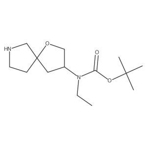 tert-Butyl N-ethyl-N-{1-oxa-7-azaspiro[4.4]nonan-3-yl}carbamate Structure