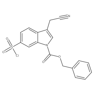 Benzyl 6-(chlorosulfonyl)-3-(cyanomethyl)-1H-indole-1-carboxylate Structure