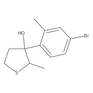 3-(4-Bromo-2-methylphenyl)-2-methylthiolan-3-ol结构式