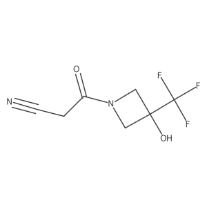 3-(3-Hydroxy-3-(trifluoromethyl)azetidin-1-yl)-3-oxopropanenitrile结构式