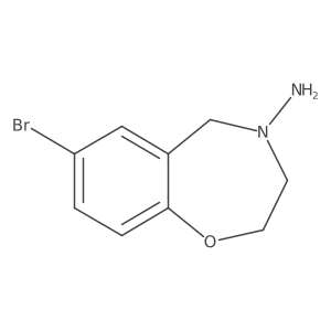 7-bromo-2,3-dihydrobenzo[f][1,4]oxazepin-4(5H)-amine结构式