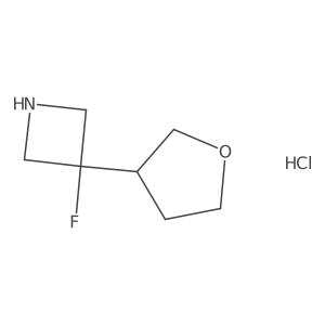 3-Fluoro-3-(oxolan-3-yl)azetidine hydrochloride Structure